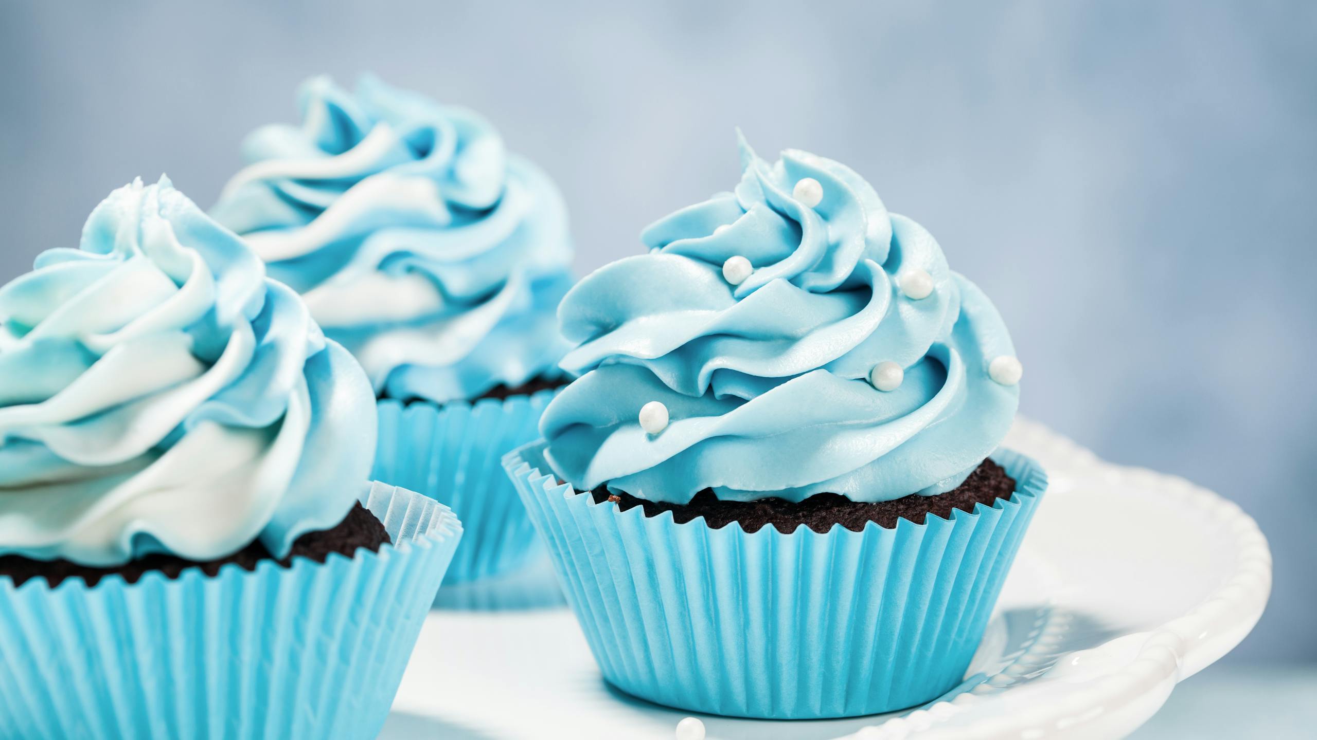 Blauwe cupcakes