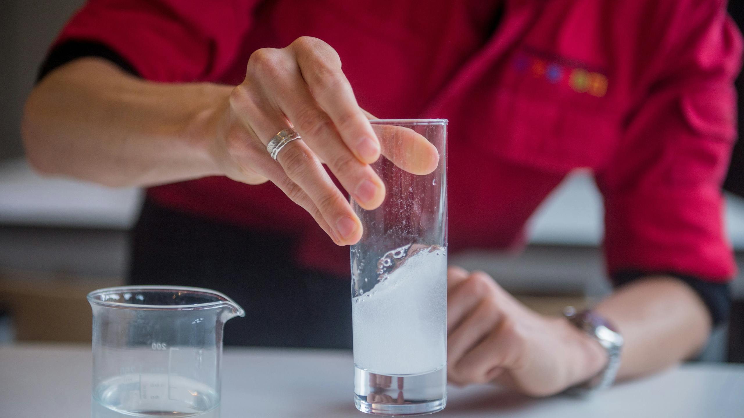 Droog water glas