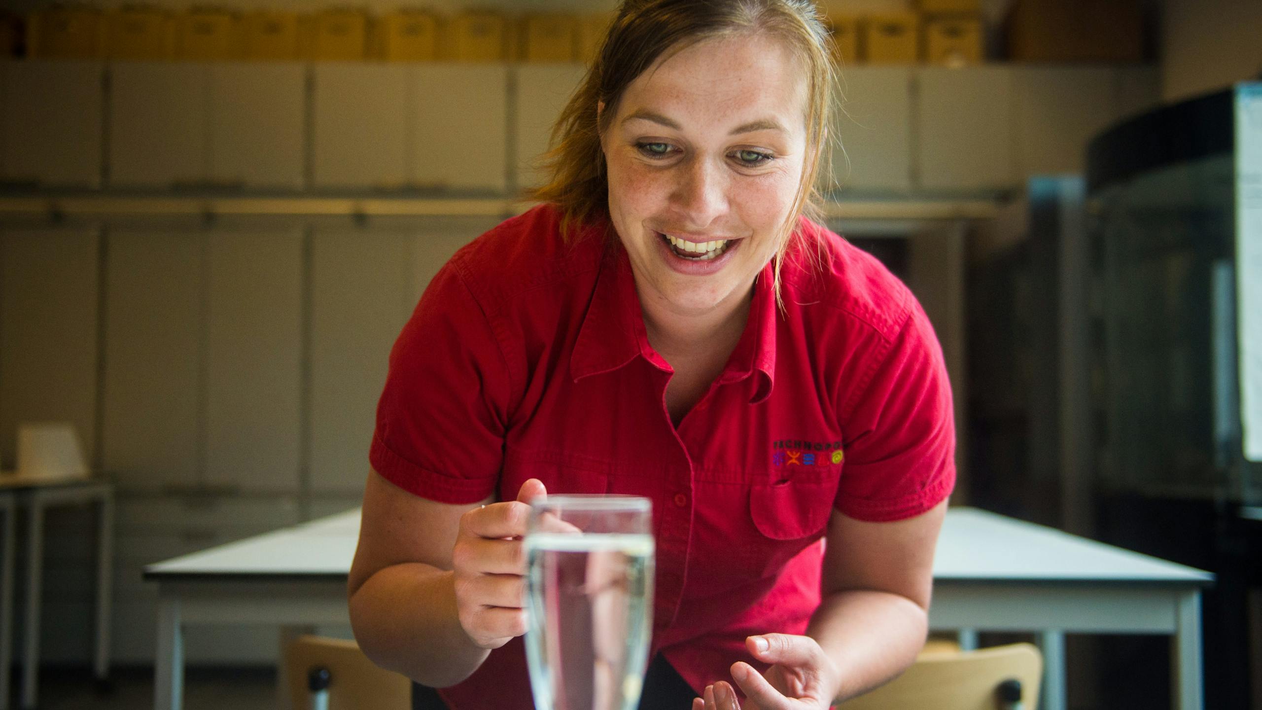 Pitten in een glas